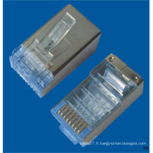 RoHS approuvé S / FTP CAT6 connecteur RJ45 (CE)